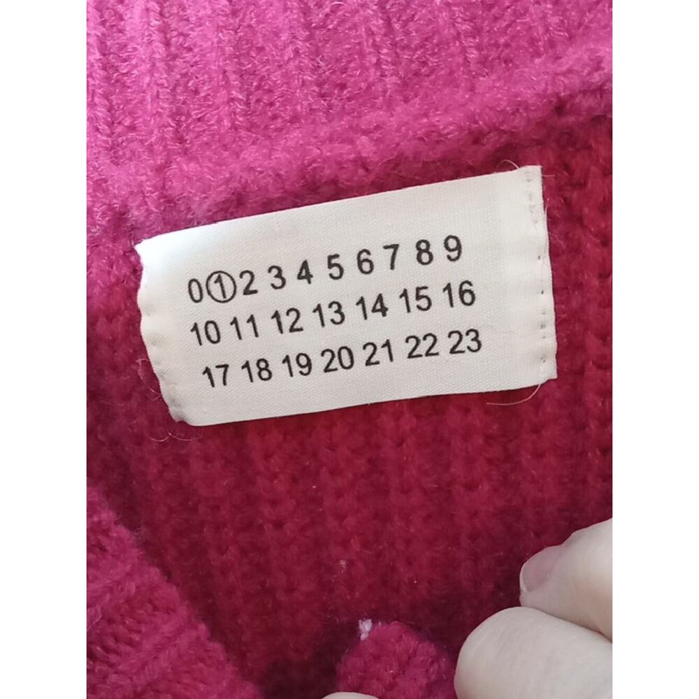 Maison Martin Margiela Boxy Ribbed Cardigan - Raspberry Size Medium - Picture 2 of 9